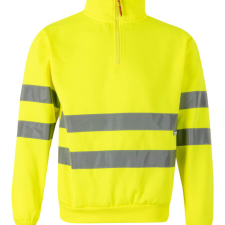 High Visibility Sweatshirt with Half-Zip